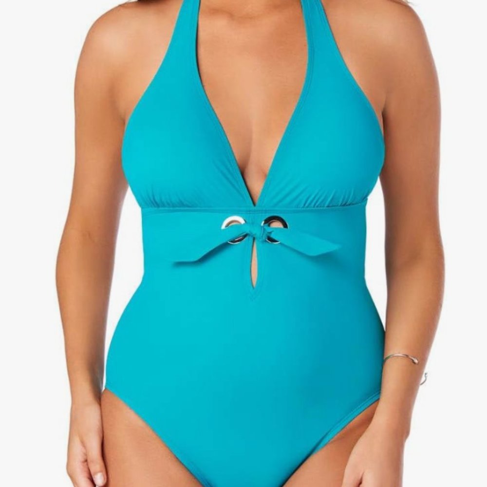 Amoressa Venetian Affair Murano Swimsuit, Women's Size 8, Jade NWT